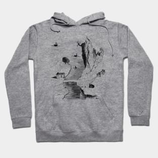 Drawing / sketch of nature Hoodie